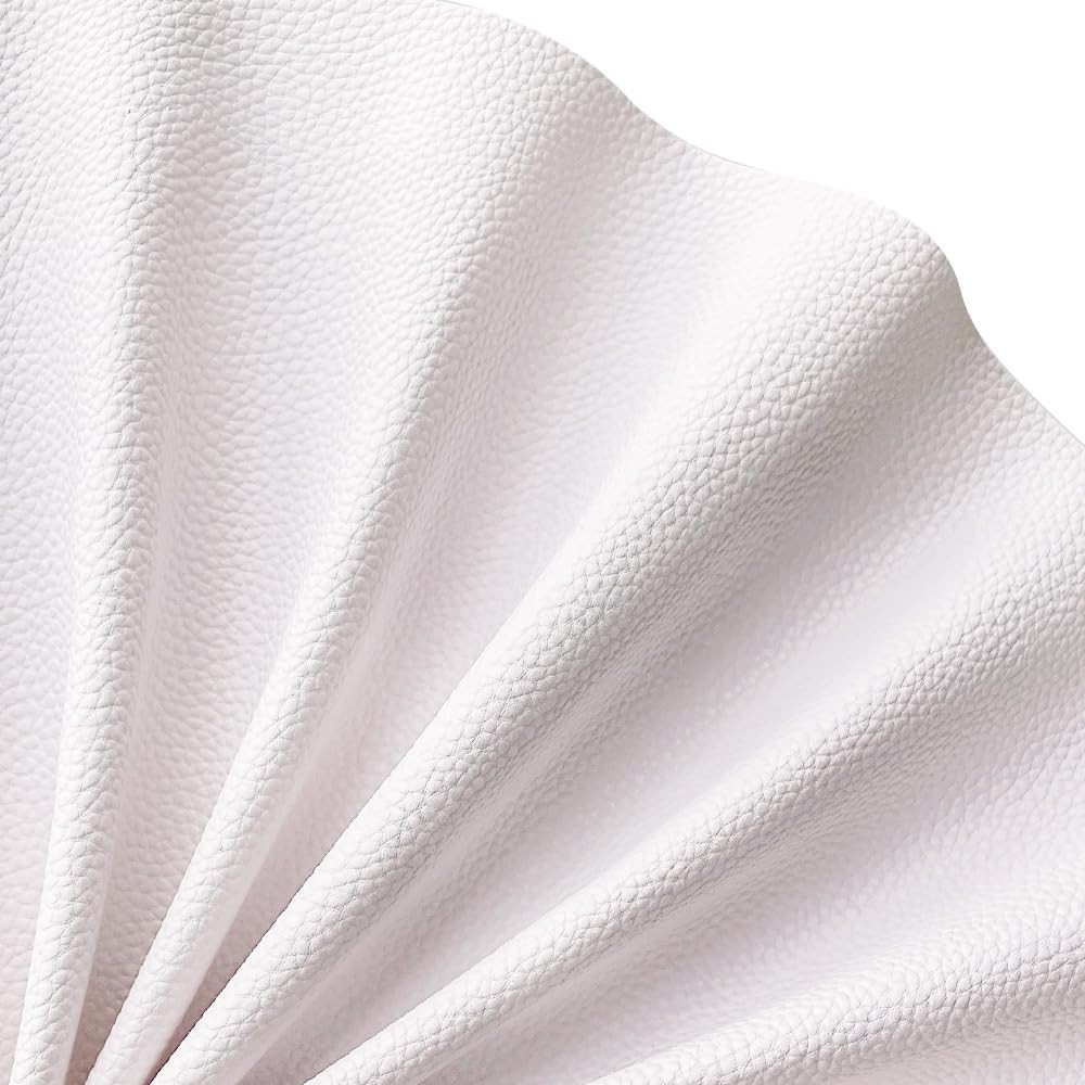 Lychee Texture Vinyl Solid Color Faux Leather Fabric for Hair Bows Jewelry Makin