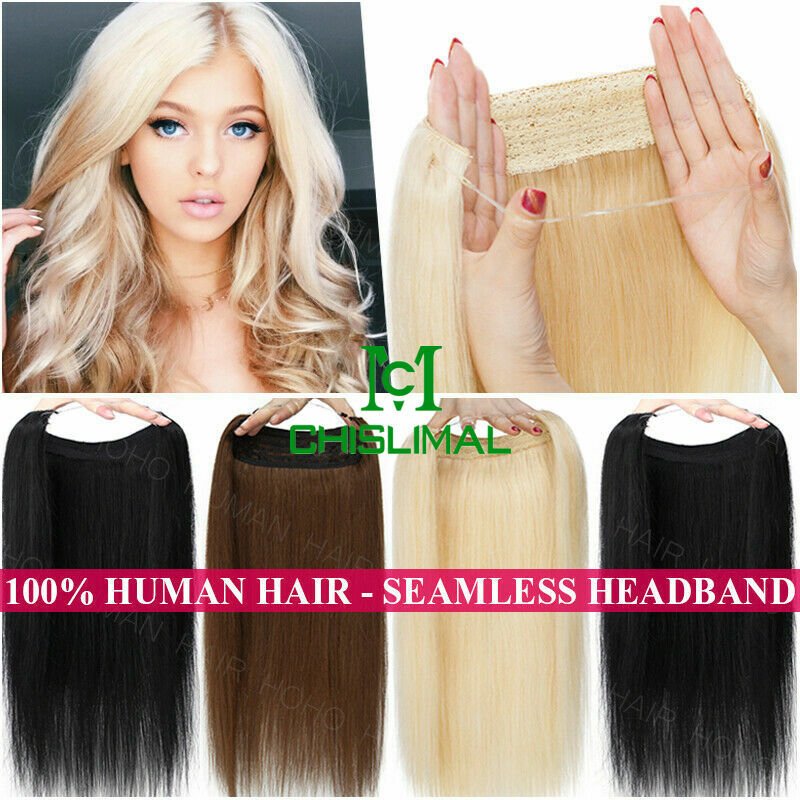 16-28inch good Remy Human Hair Hidden Invisible Wire Hair Extensions thick