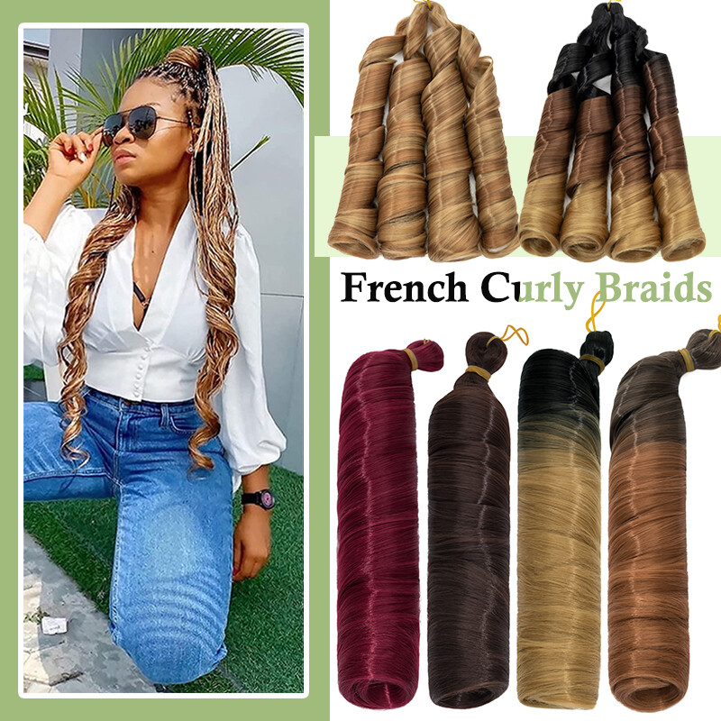 24″ Darling Empress French Curl Braids Loose Curly Pre Stretched Twist Extension
