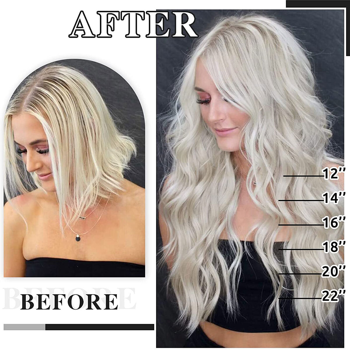 Micro Ring Loop Beads Tip Remy Human Hair Extensions Thick Full Head Black Brown