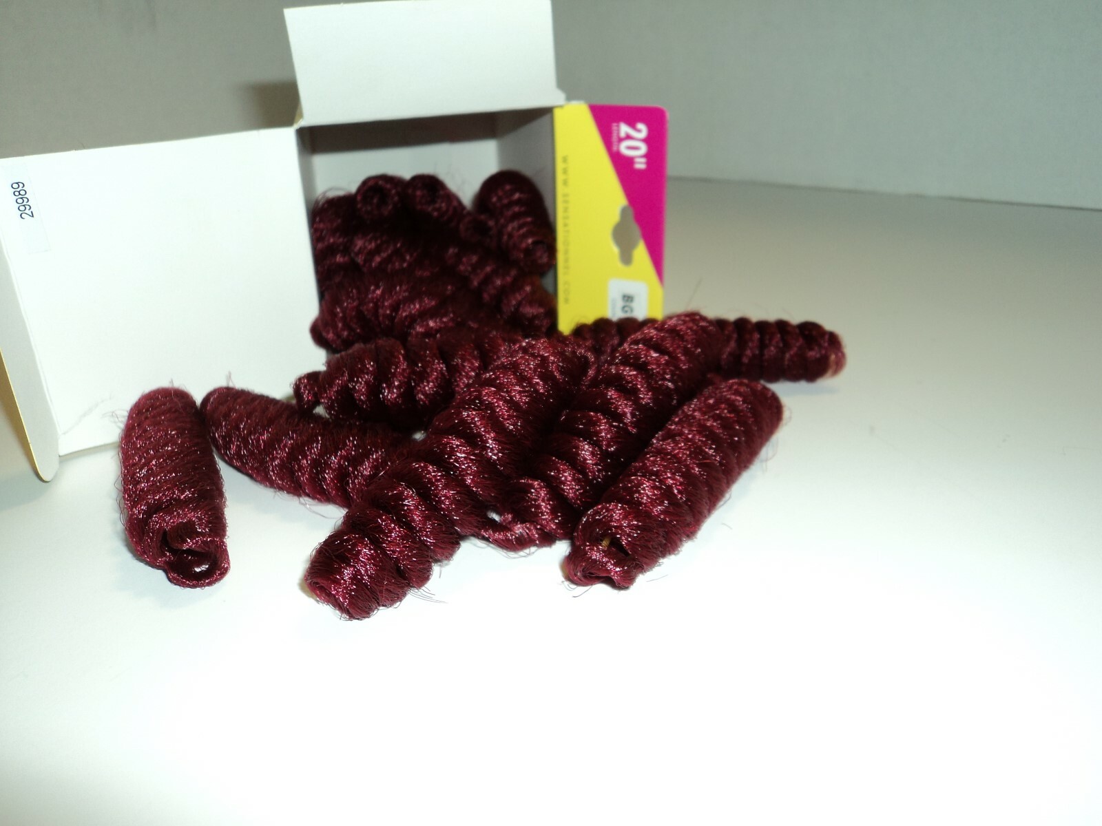 Sensationnel Curlfinity Pre Looped Grey Rod 20″ Set Curls Kinky Coiled Hair BG