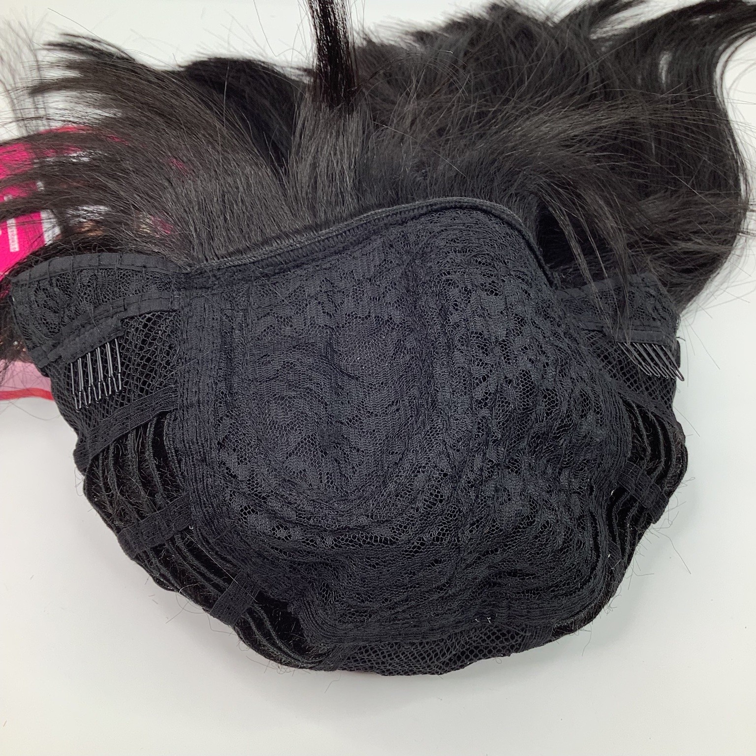 Outre wigpop Grecia Synthetic Full Wig 1B Off Black Straight Bob Bangs