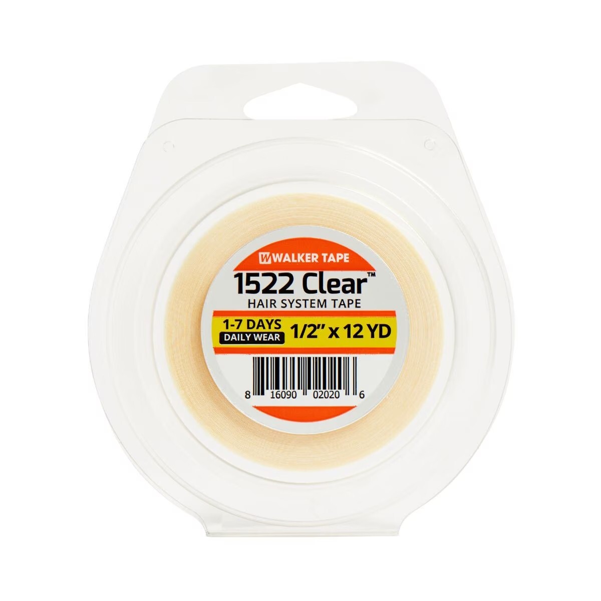 Walker 1522 Clear Tape, Daily Wear Hair System Tape Roll, Hypoallergenic
