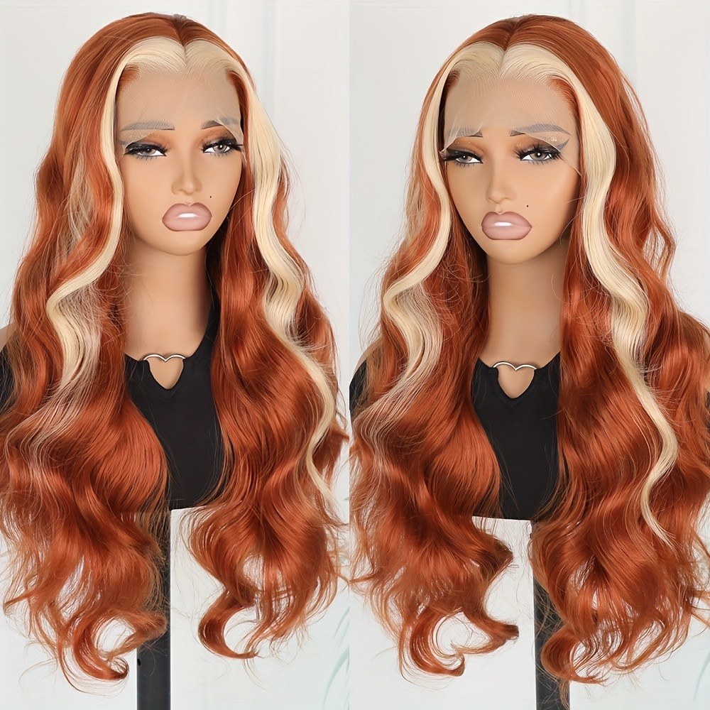 Heat Resistant Fiber Synthetic Lace Front Wigs Glueless Natural Hairline Party
