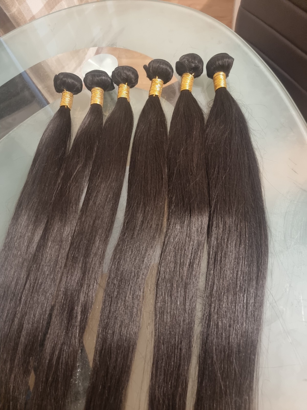 12AA MALAYSIAN RAW VIRGIN HUMAN HAIR 42+42+42+42+42+42 STRAIGHT 600g 6BUNDLLES