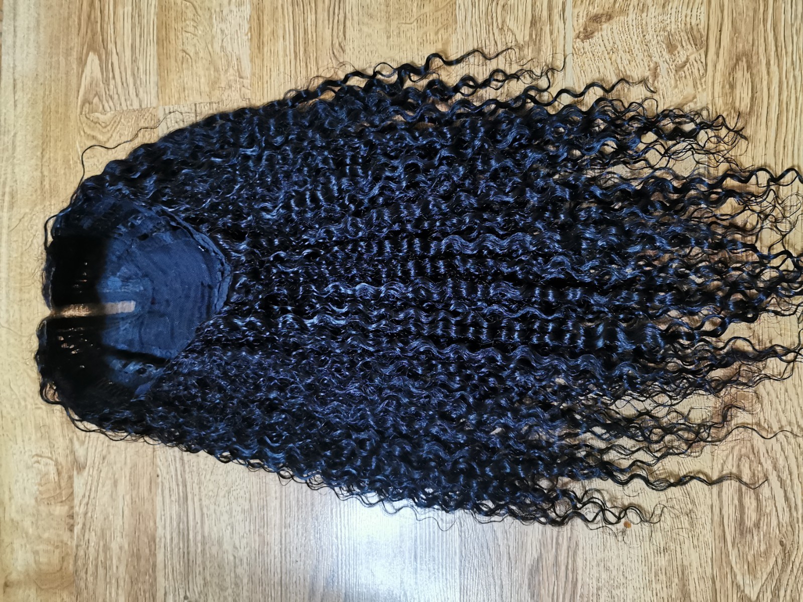 Mayde Beauty Quality Sexy 28” Deep Curly Virgin Human T Front Lace Hair Wig 1B