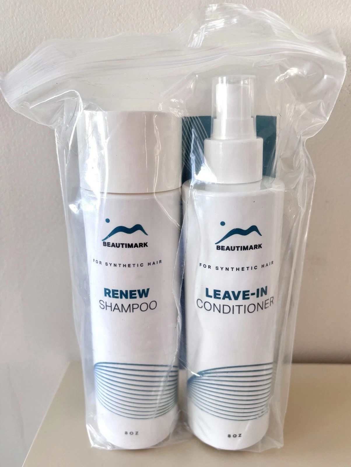 BEAUTIMARK Renew SHAMPOO + CONDITIONER – Wig Toupee Topper SYNTHETIC FIBER HAIR