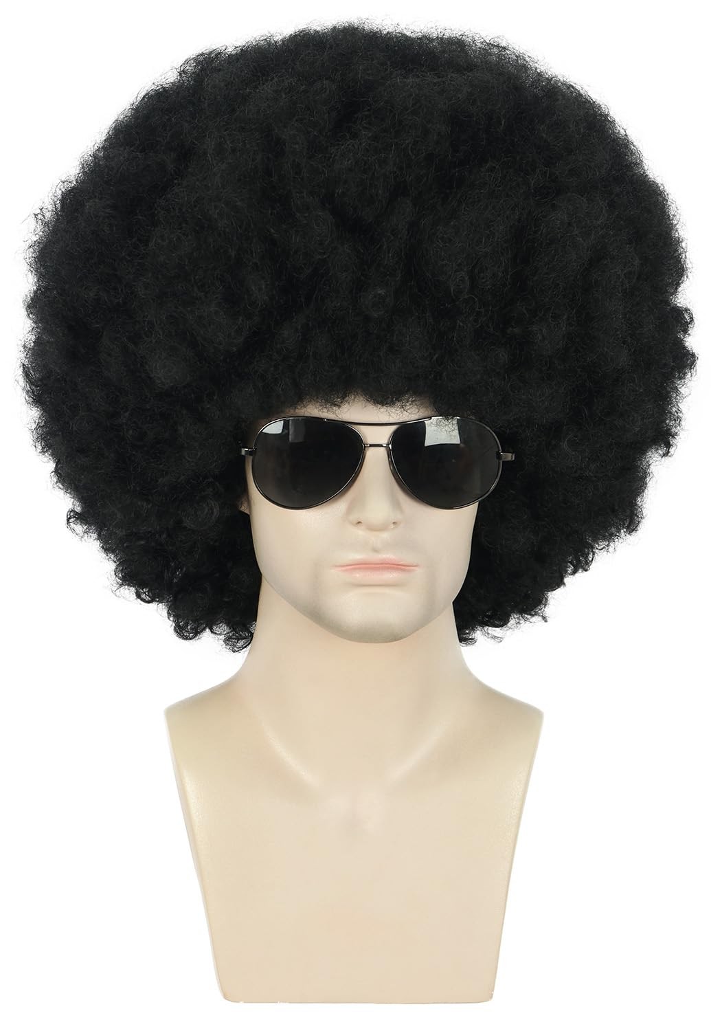 Adult Men Women Afro 70s 80s Curly Black Wig Rocker Party Wig California Hall…