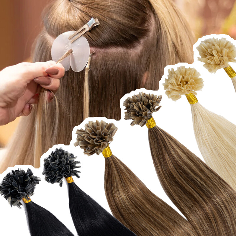 Nail U Tip Keratin Hot Fusion Bonding Hair 100% Real Remy Human Hair Extensions