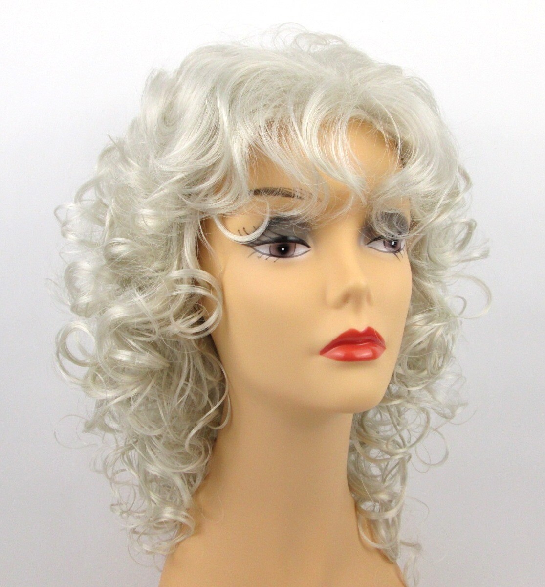 80’S WOMENS MEDIUM SHOULDER LENGTH LAYERED WAVY SOFT CURLS CURLY WIG POSIE