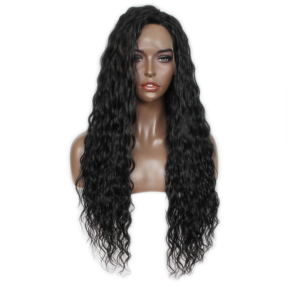 Natural Brazilian Virgin Full Lace Human Hair Wigs Glueless Curly Lace Front Wig