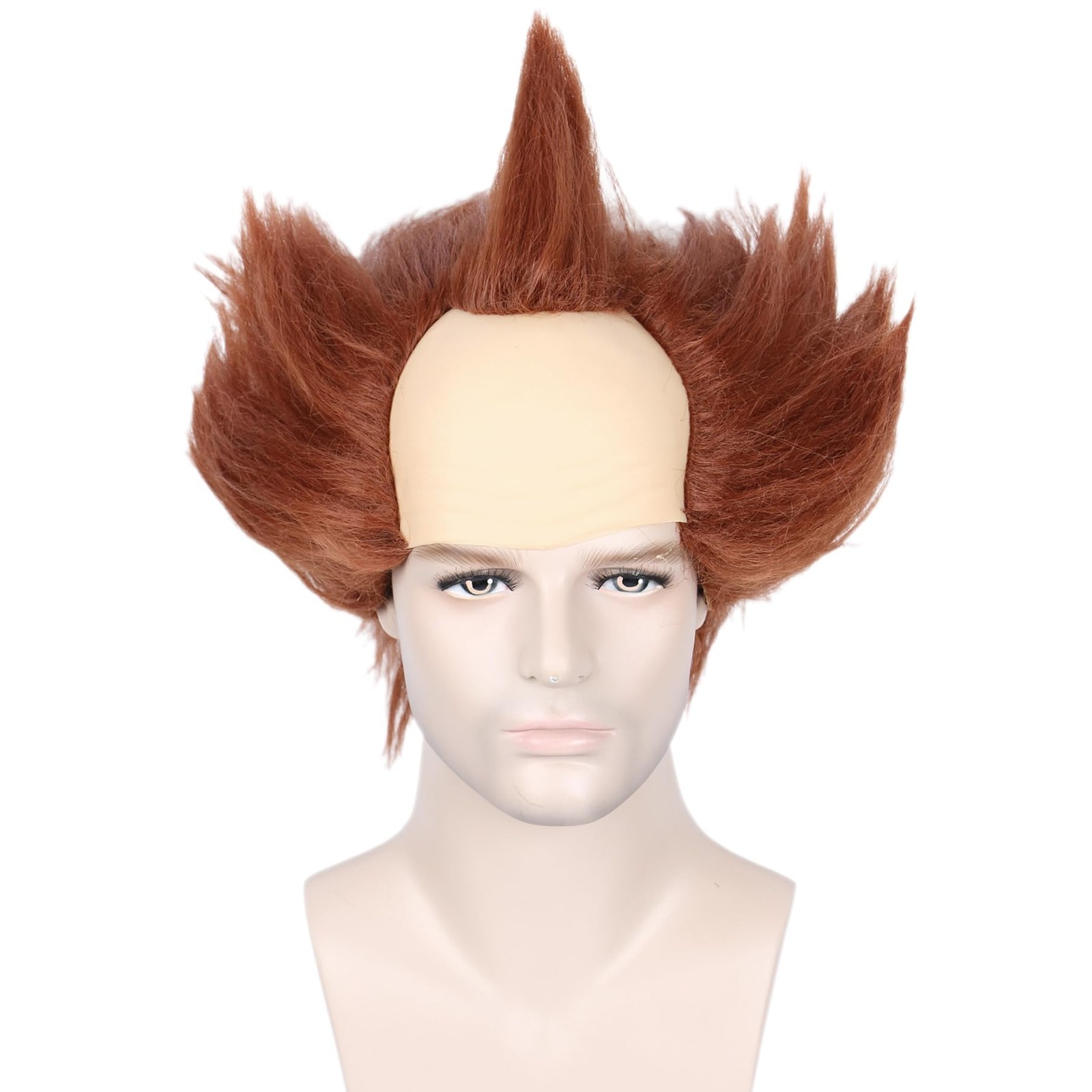 Unisex Short Clown Bald Wig Halloween Costume For Adult Dress Up Accessories