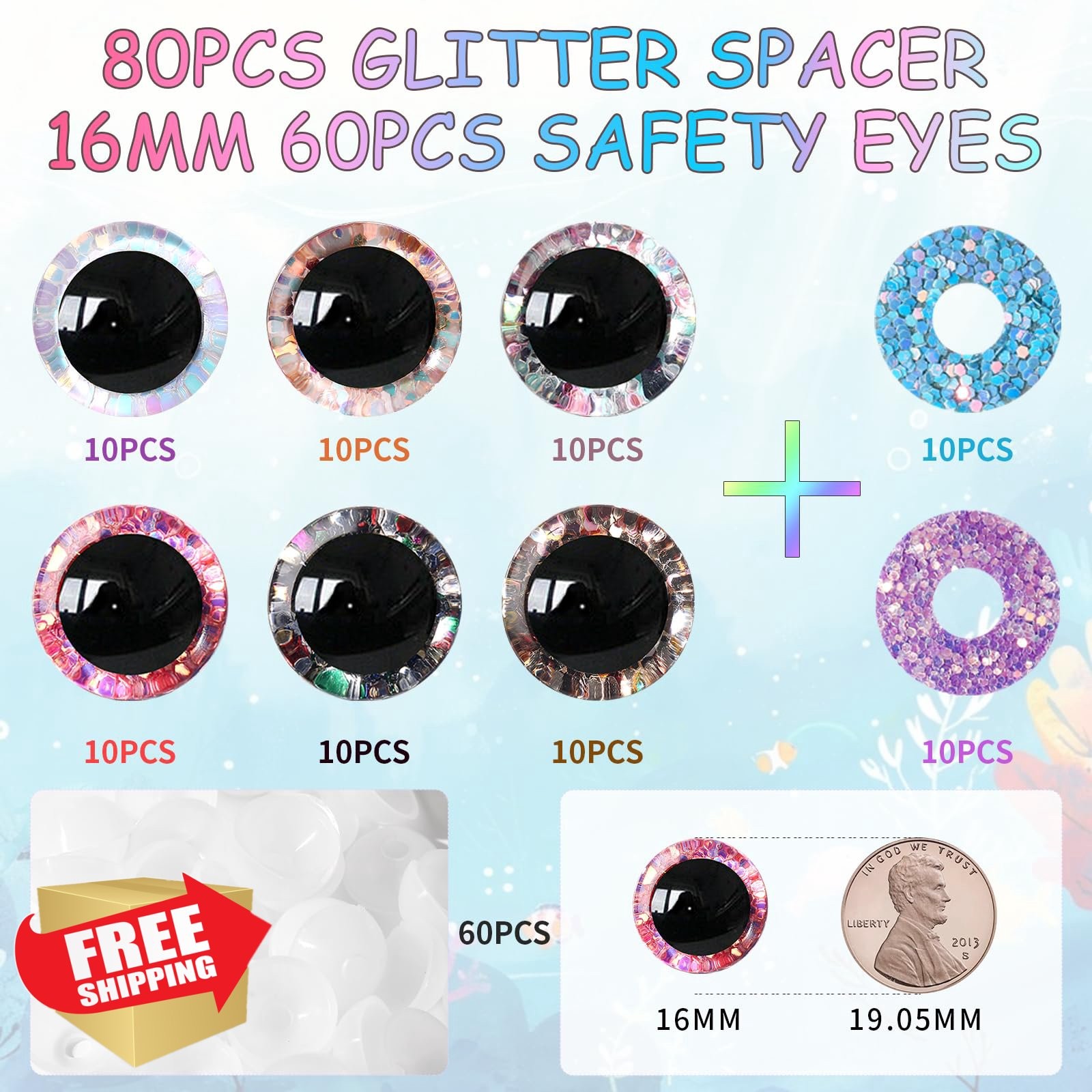 MUCUNNIA 16mm safety eyes crochet