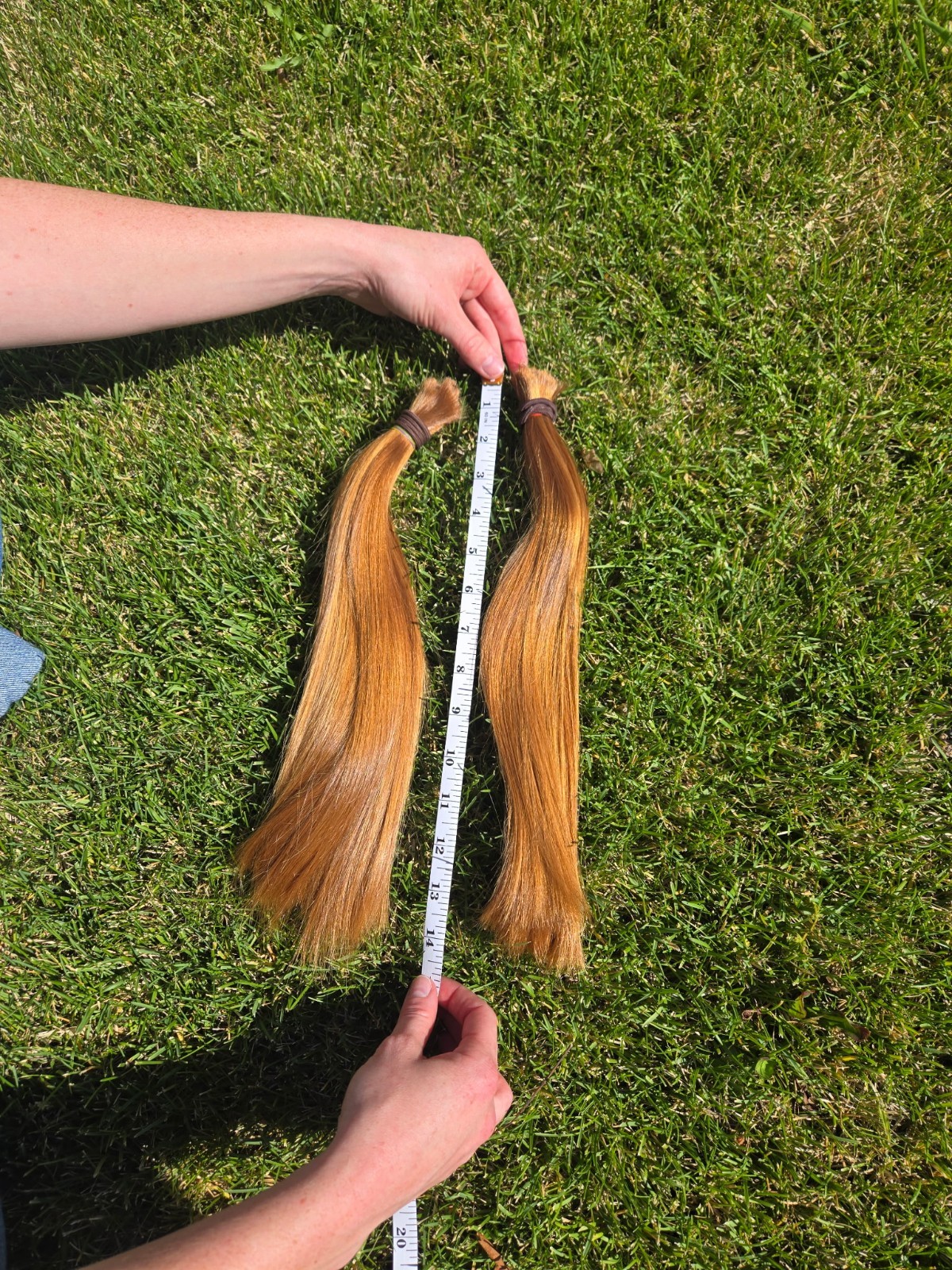 2 – 14inch bundles of Red Virgin Human Hair ~ 65 grams each