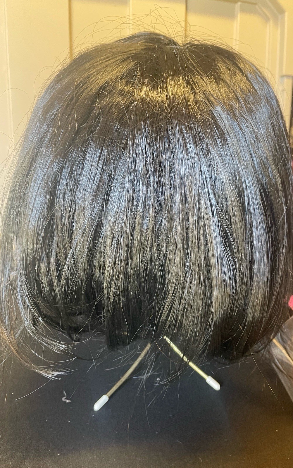 Woman’s Wig Chin Length Dark Brown/black Unbranded Human Hair??