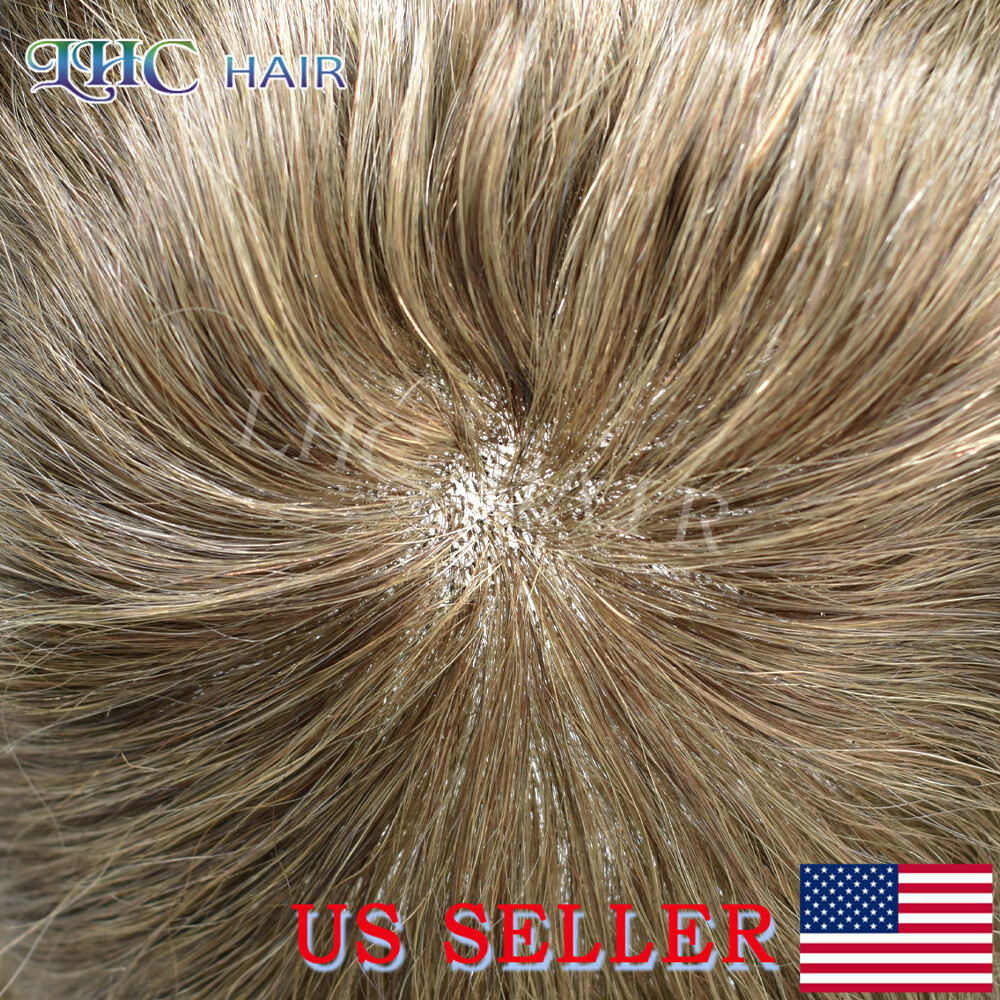 Lace Front Mens Toupee Human Hair System Natural Hairline Brown Blonde Hairpiece