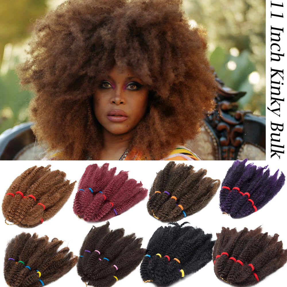US Afro Kinky Curly Twist Crochet Braids Marley Braiding Hair Extensions Bulks