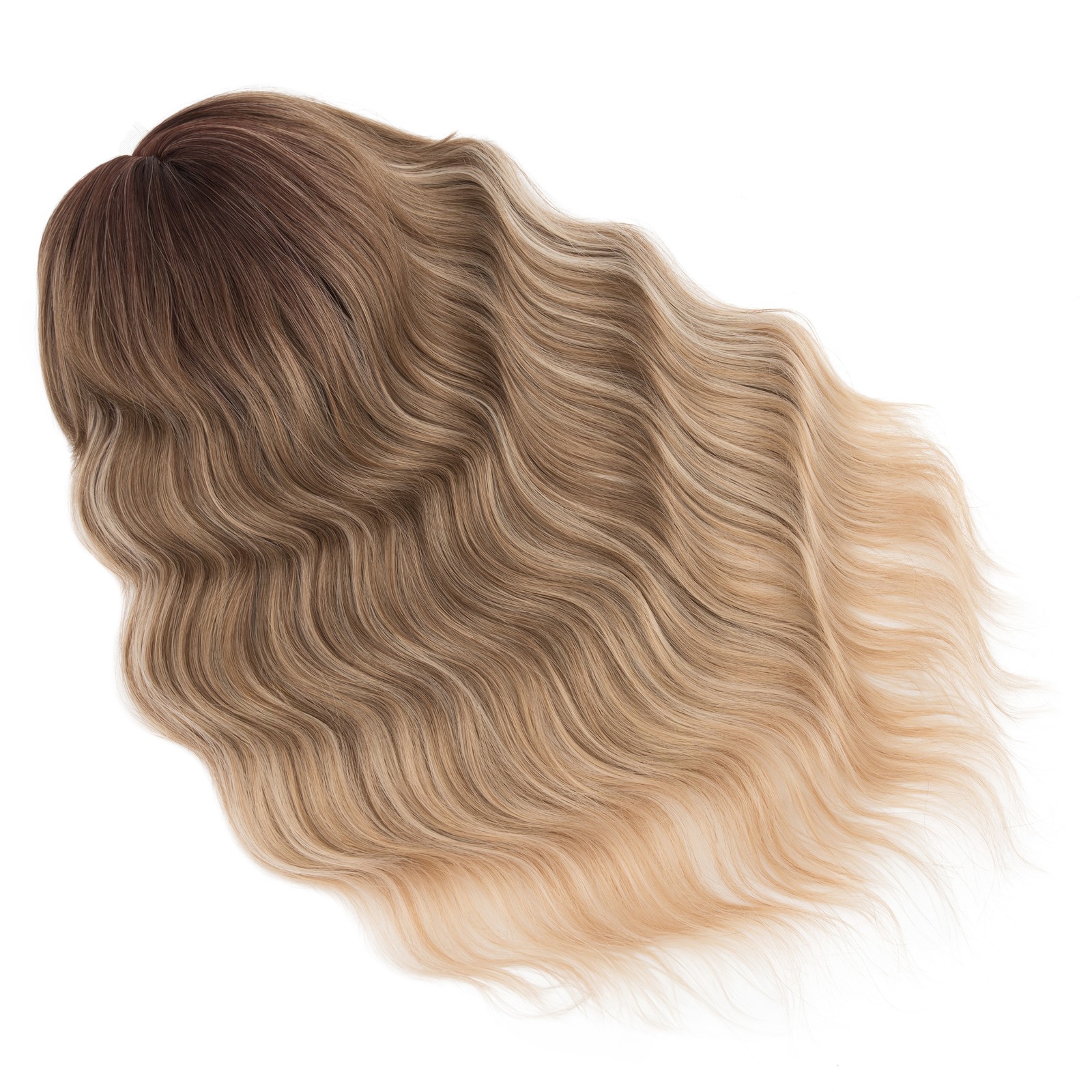 6.5×6.5 Women Topper Real As Human Hair Toupee Clip in Loose Wave Wavy Hairpiece