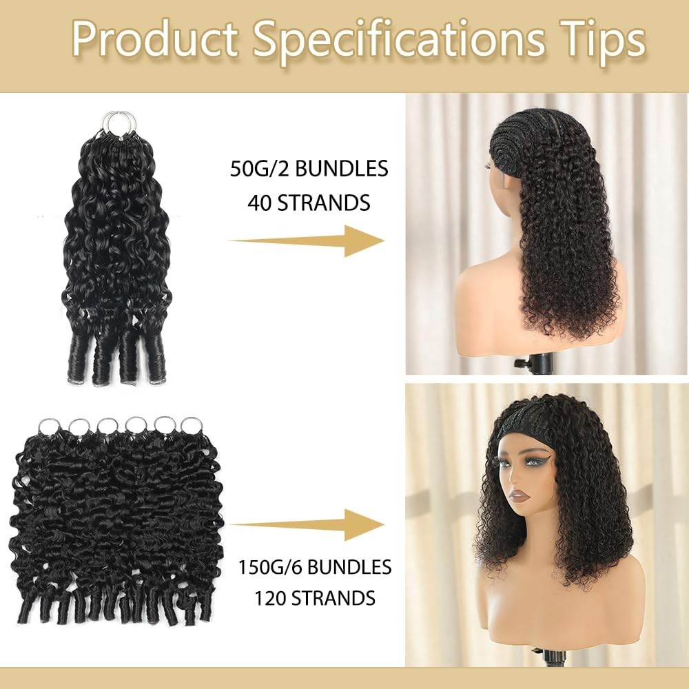 Extensiones de cabello humano rizado birmano de 45 cm (18 pulgadas), 50 g