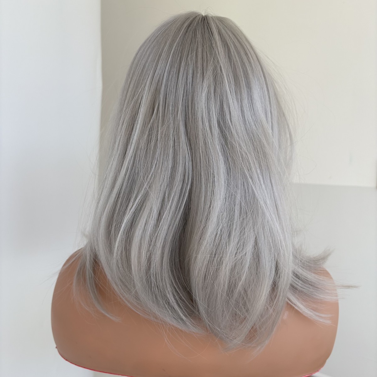 Bob Straight Gray Heat Resistant Synthetic Hair Cosplay Wig With Fringe