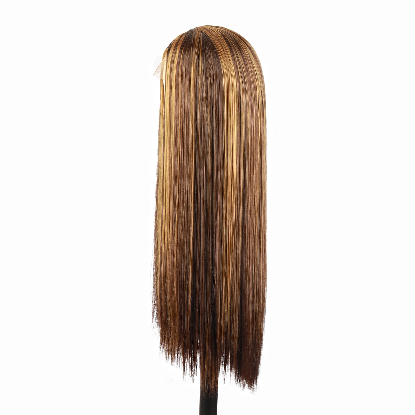 Piano Color Long Straight Synthetic Lace Wig Full Head Wig Wholesale for Women
