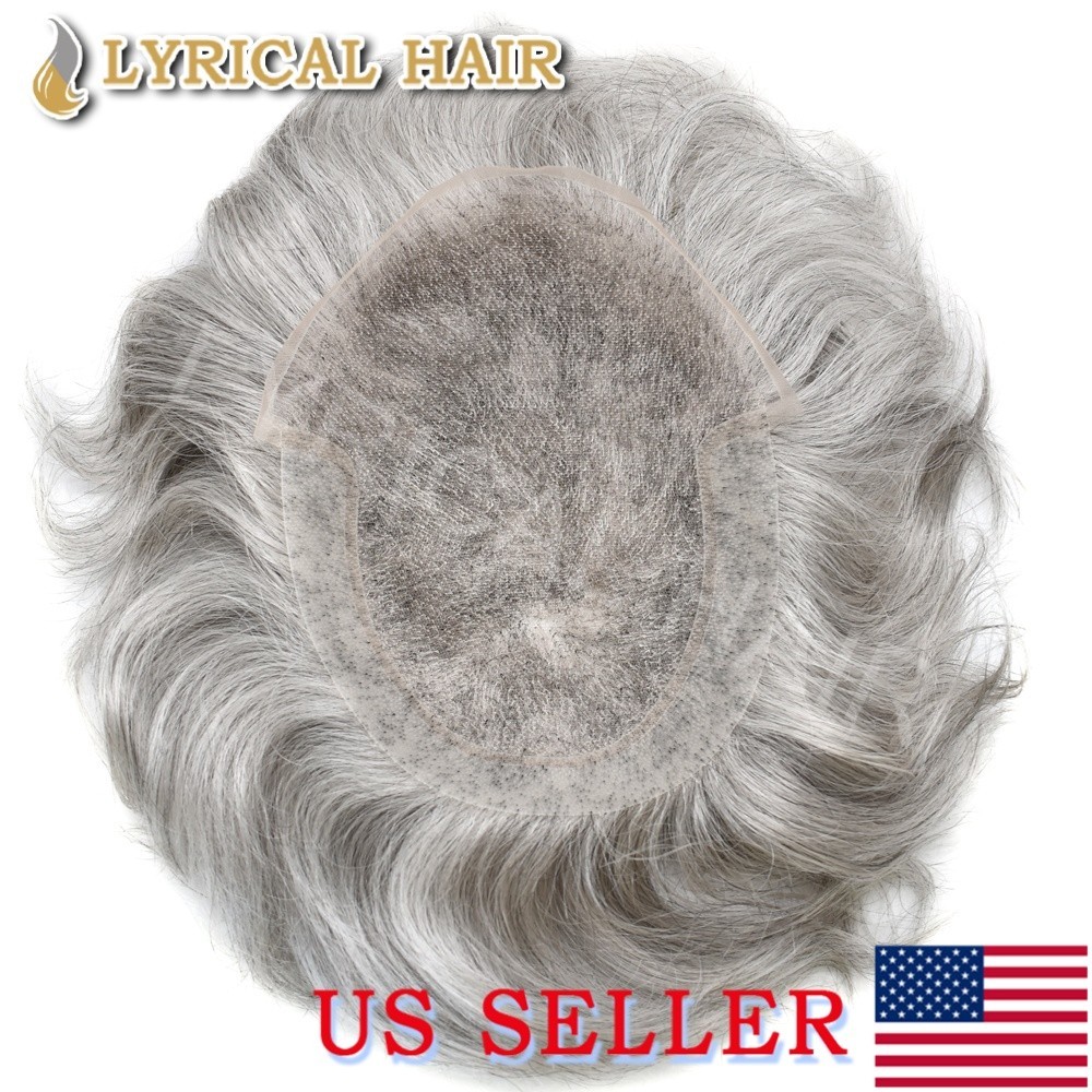 Lyrical Hair Lace Front Mens Toupee Natural Hairline Human Hair Hairpiece System