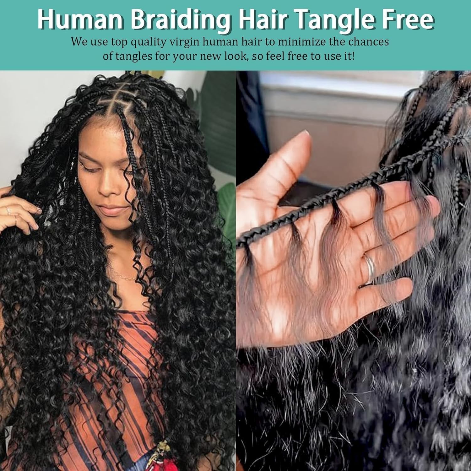 Versatile 110g Deep Wave Bohemian Curly Hair – 20 Inch for Braiding Glam
