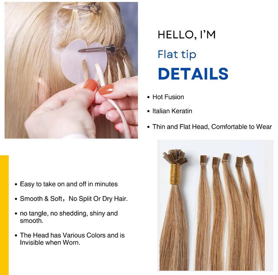 Curly WavyPre Bonded Keratin Fusion Keratin K Tip Human Hair Extensions 100S 70g