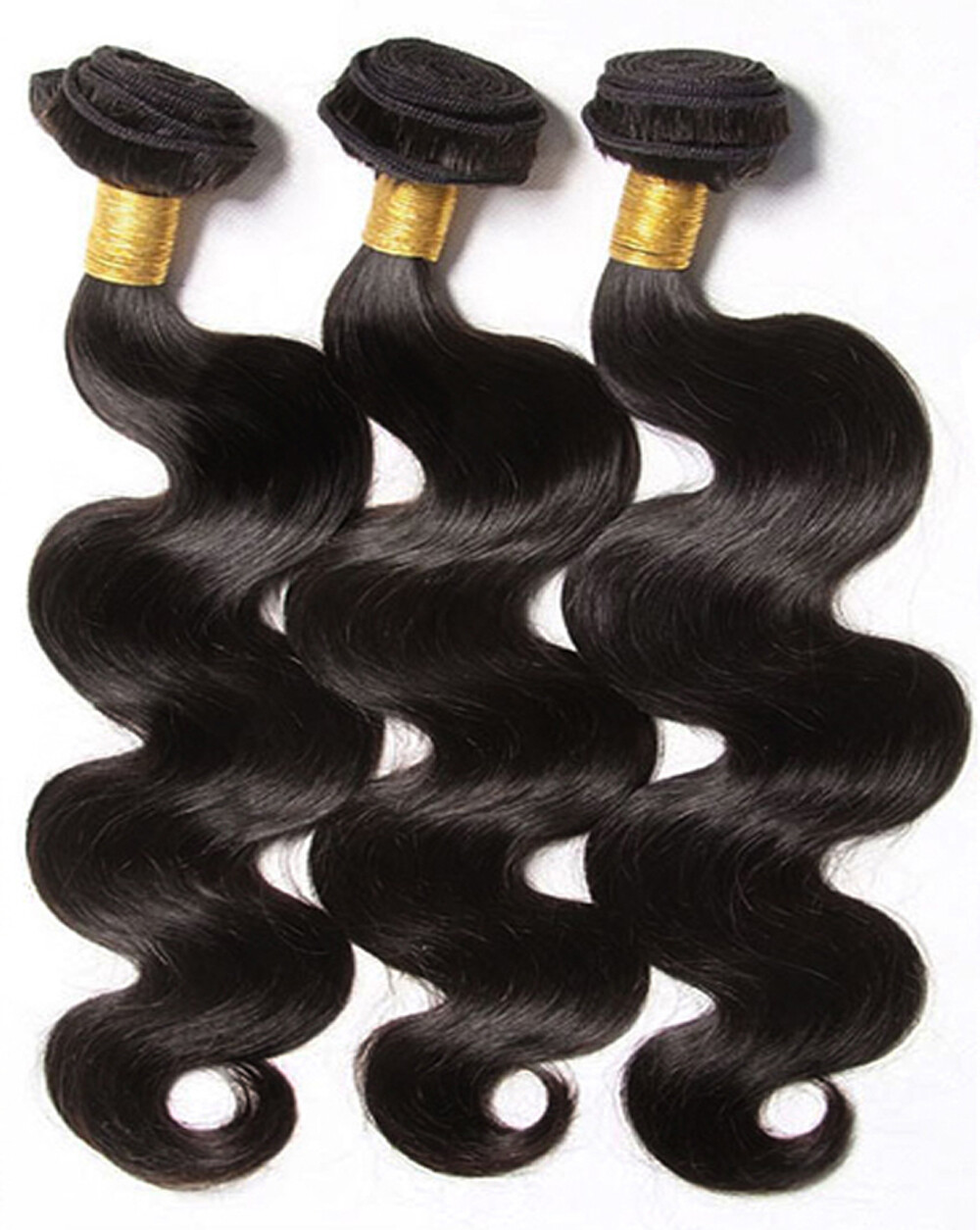 Body Wave 100% Unprocessed Virgin Peruvian Human Hair natural black 1or3 bundles