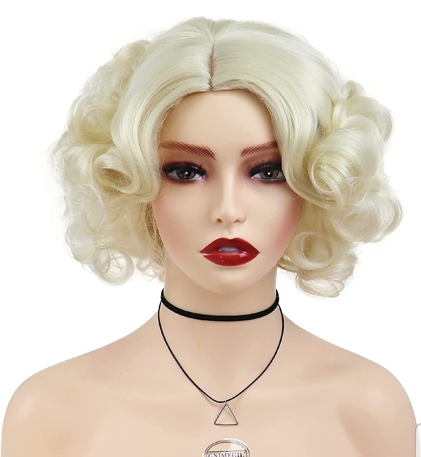 GNIMEGIL Short Big Curly Wavy Layered Wigs for Women Cosplay Adjustable Cap