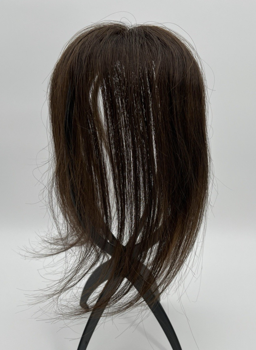 Medium Dark Brown Straight 10-12in Women Human REMY Hair Topper