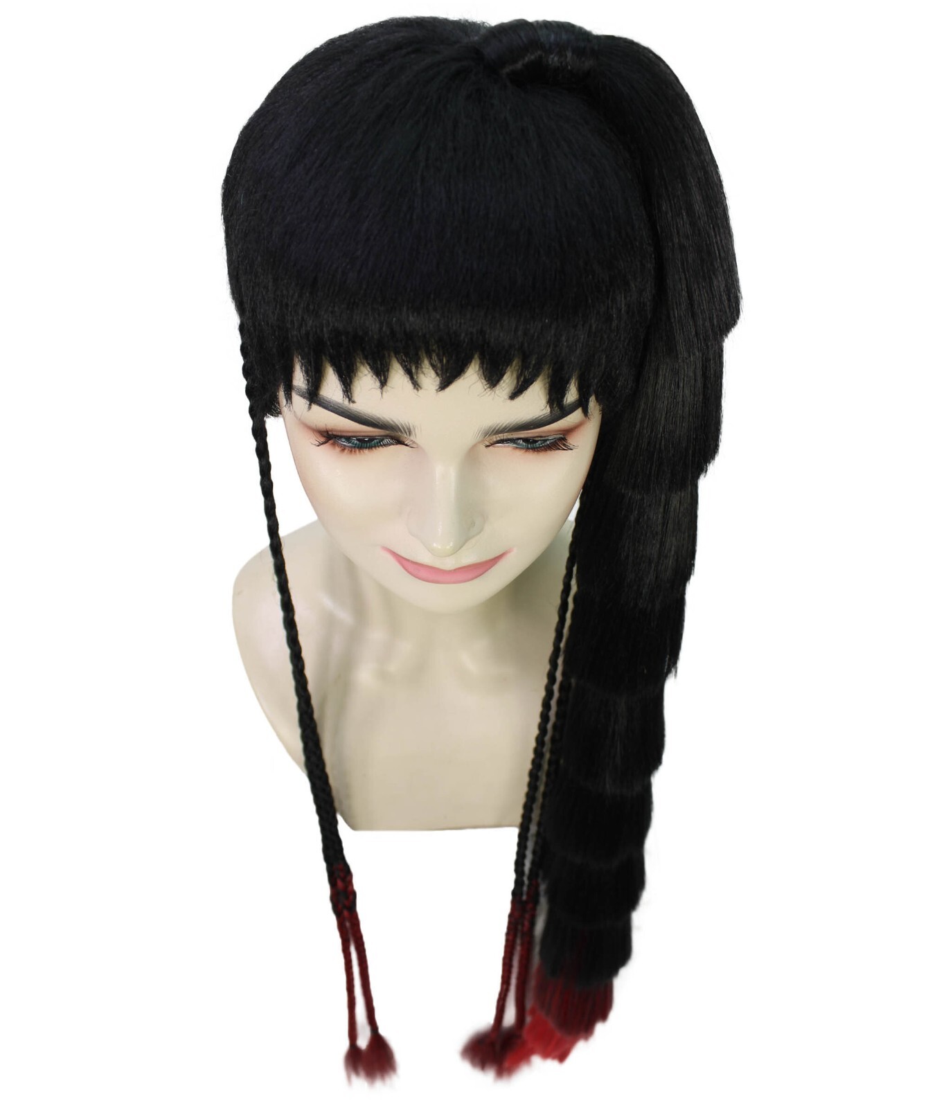 HPO Adult Women’s Long Ponytail Doll Wig, Perfect for Halloween, Flame-retardant