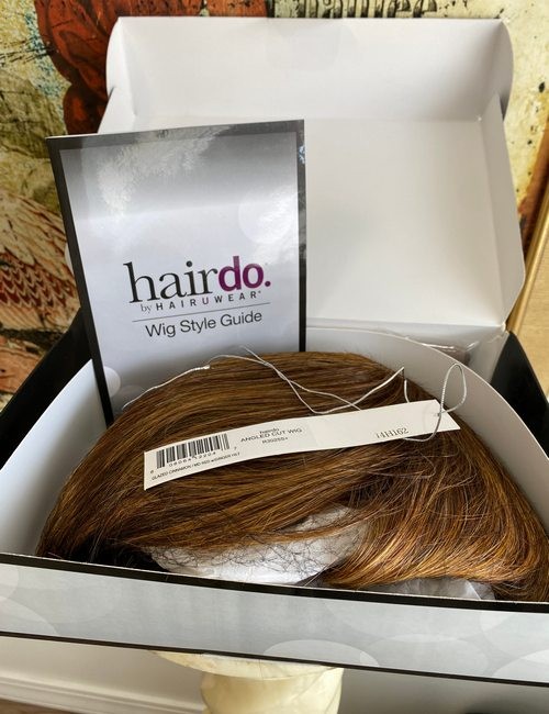 Hairdo Angled Short Cut Cap Wig New Asymmetric New Glazed Cinnamon HairUWear