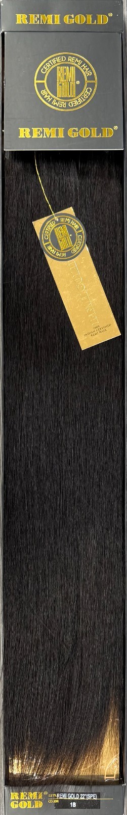Sensual Indian Remi Gold 100% Human Hair Extensions 22″ Straight #1B (Off-Black)