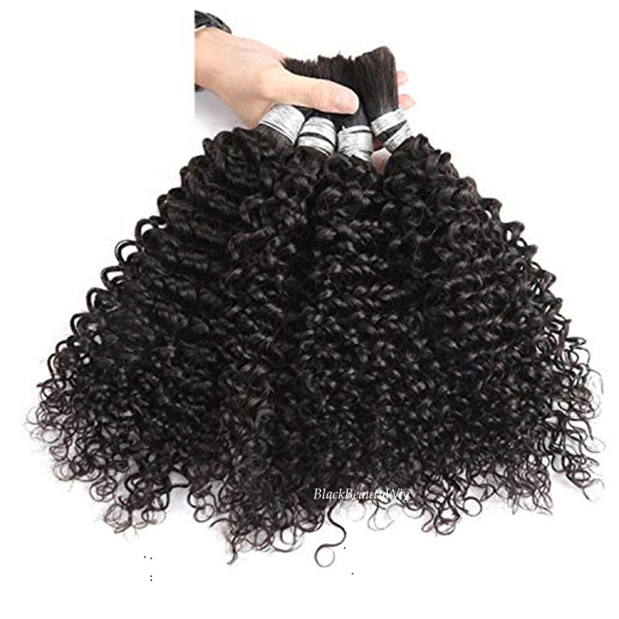 Kinky Curly Human Hair Bulk For Braiding Curly Brazilian Hair Bundles 1Pcs/Order