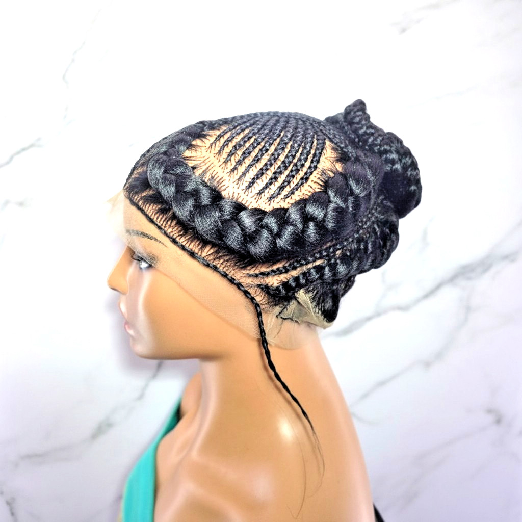 Braided Wig. Large Cornrow Braids. Full Lace with baby hair