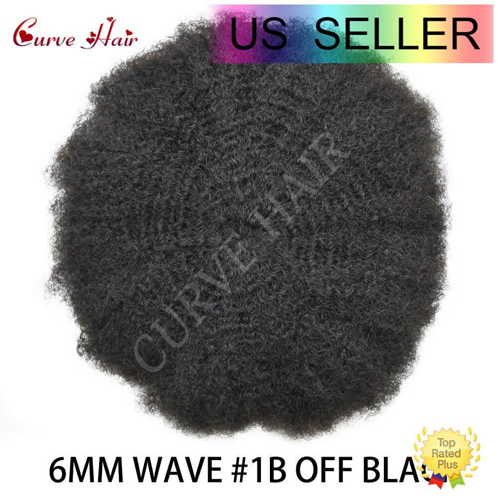 Hair Units for Black Men Afro Kinky Curly Fine Mono Lace Men Toupee Hair System