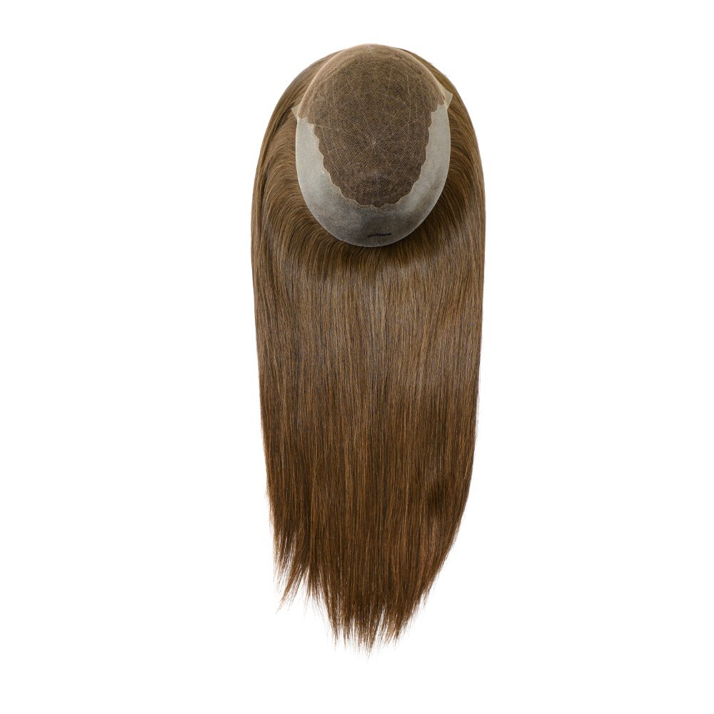 Women Topper Human Hair French Lace Top Pieces 7×9 Straight Hair 16” Q6L #L6