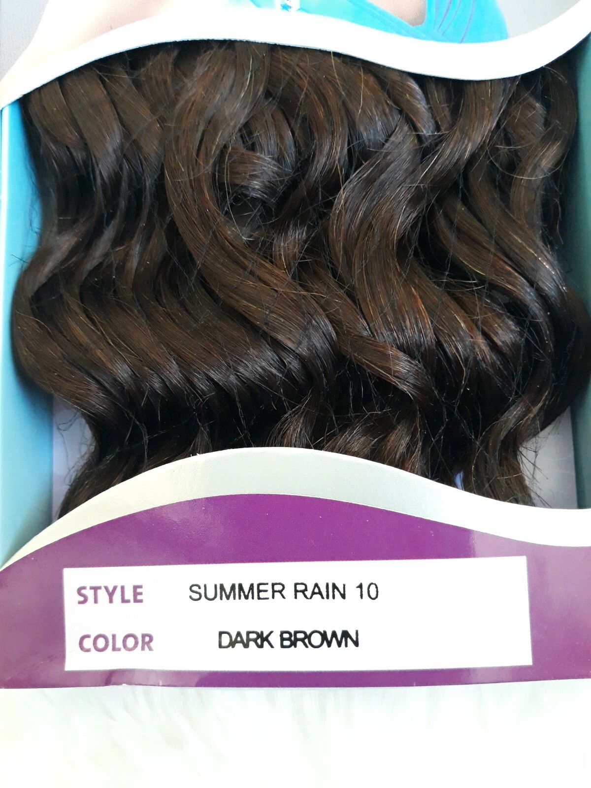 PREMIUM NATURAL INDIAN 100% HUMAN HAIR, OUTRE -SUMMER RAIN WAVE 10″ DARK BROWN