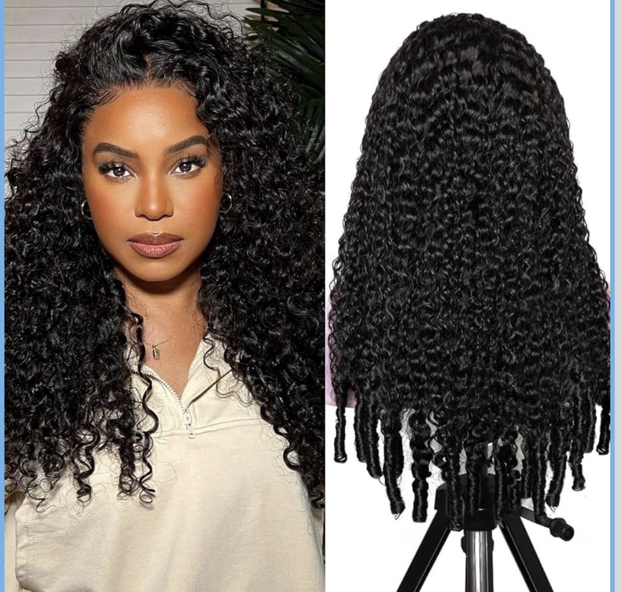 Burmese Curly Half Wig Human Hair Woman 18 Inch Curly