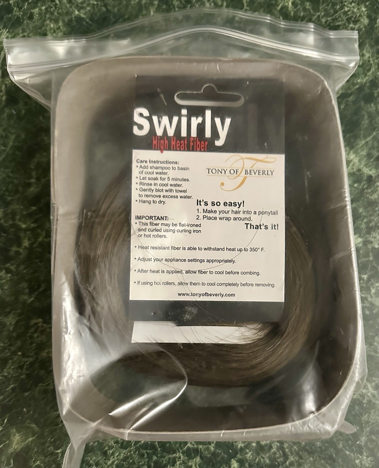 Tony of Beverly Hills Swirly Salon Quality Hairpiece NWT Color 8