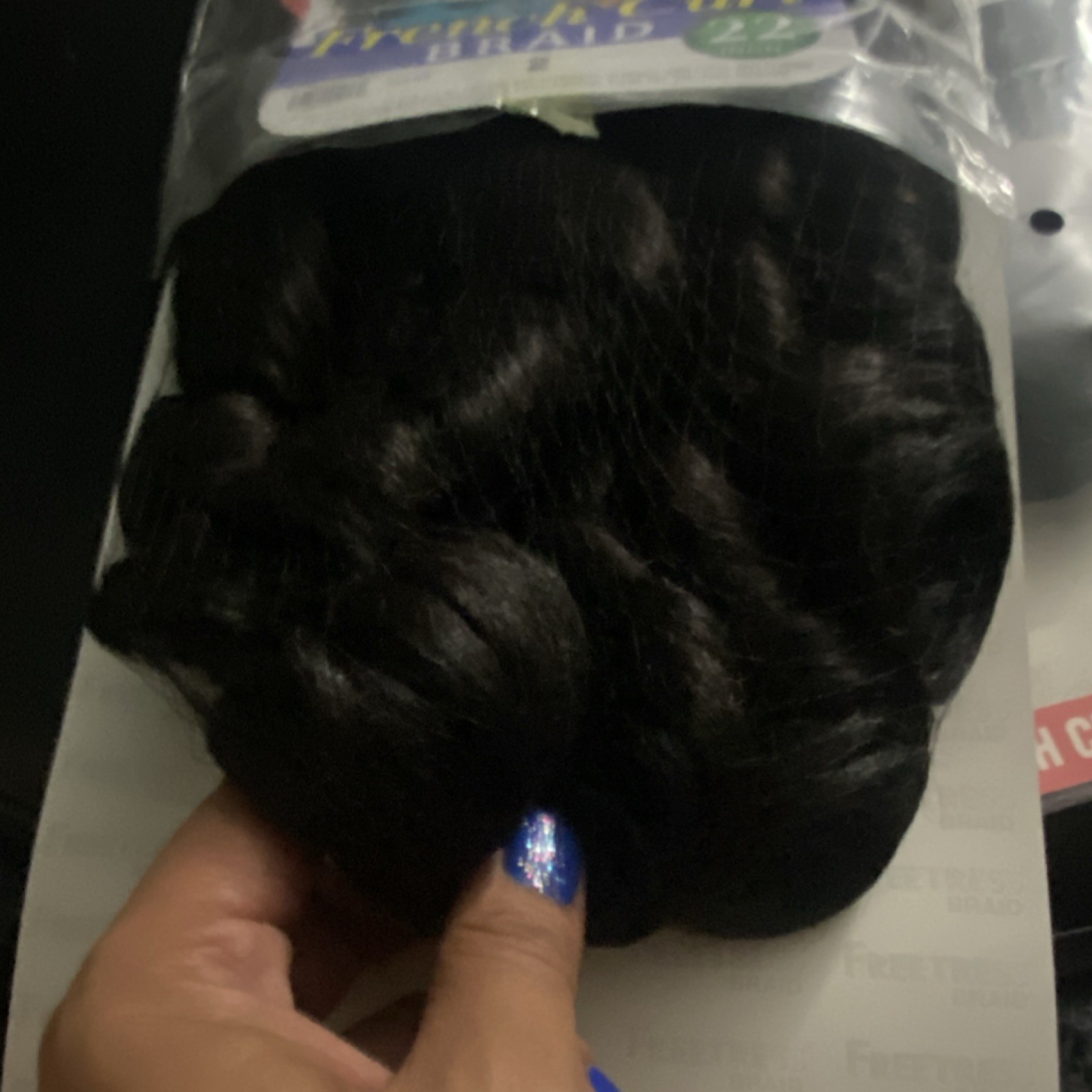 Freetress French Curl Braid Hair Extension 22in Color 2 Synthetic