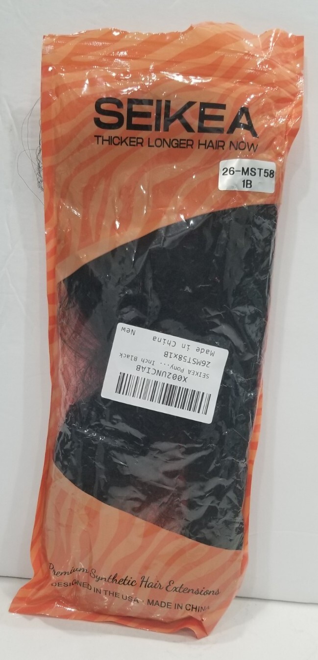 SEIKEA Hair Extension Wrap Around Straight Hair for Women 26″ Color 1B Open Box