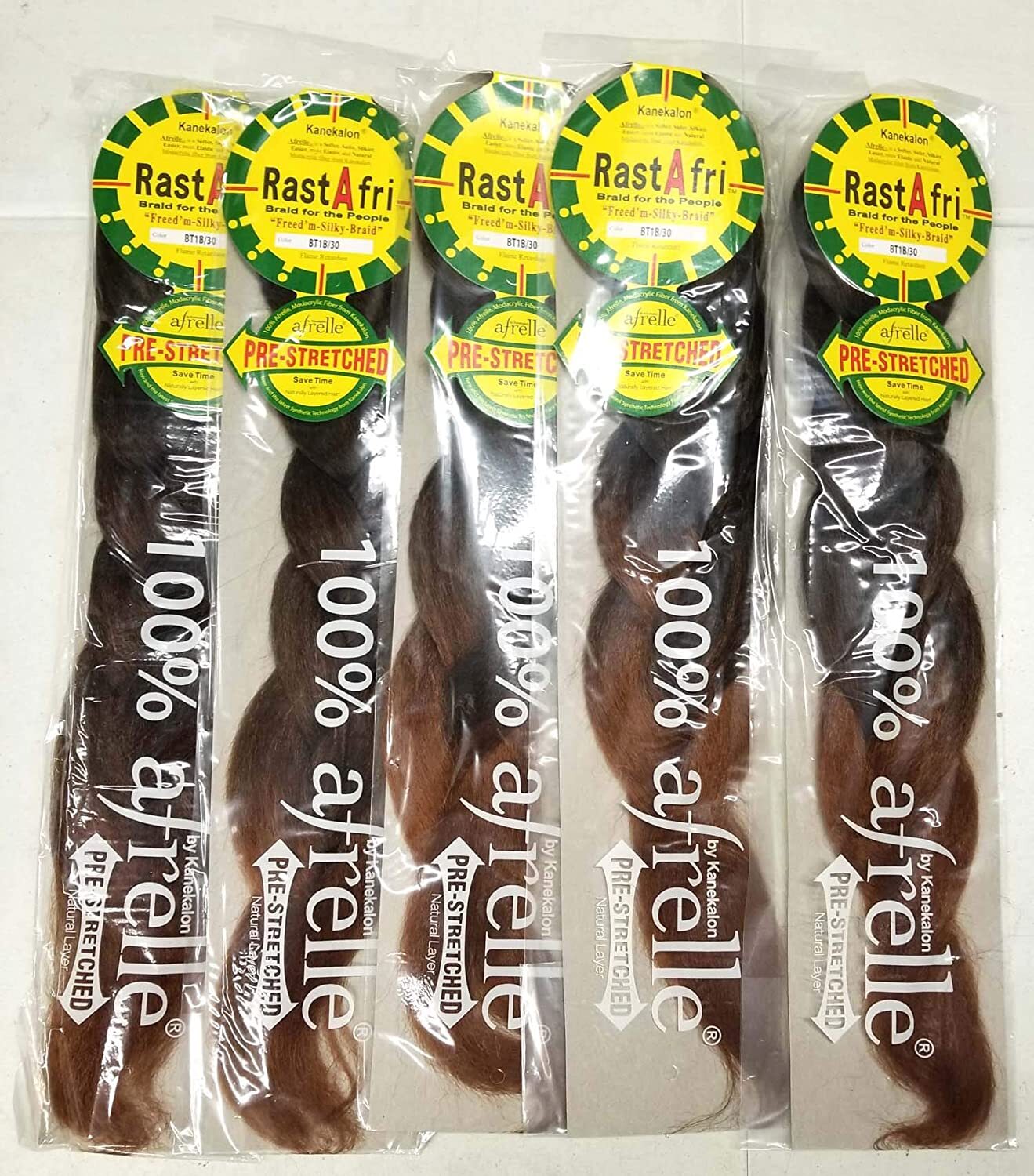 RastAfri PreStretched Freed’m Silky Braid Braiding Hair 31 colors 6 Packs