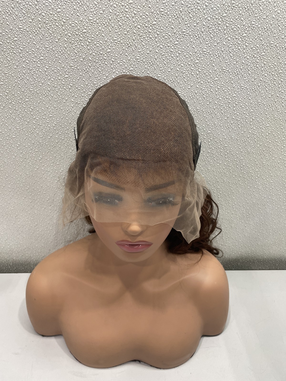 Brown Body Wave Human Hair Blend Glueless Lace Front Wig, 24″