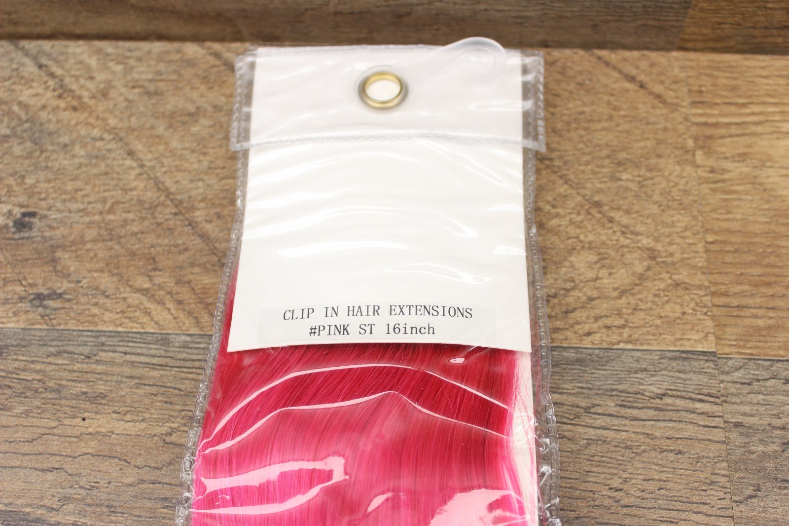 Hetto Pink Clip in Hair Extensions Human Hair 16 Inch Silky Straight Hair Clip