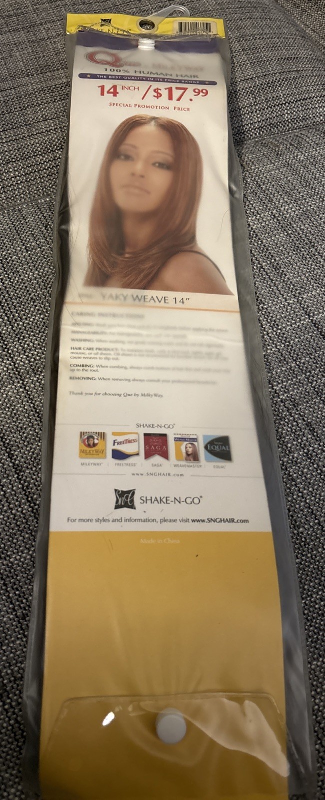 Que By Milky Way Yaki Weave 14” 100% Human Hair -Color 4