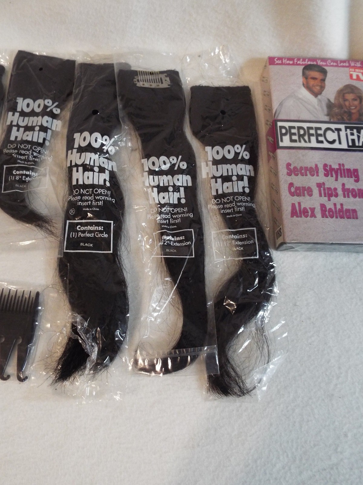 Alex Roldan Perfect Hair 100% Human Extensions Black Vintage