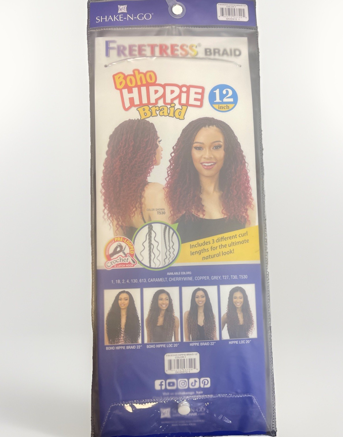 Freetress Boho Hippie Braid 12” Color:1