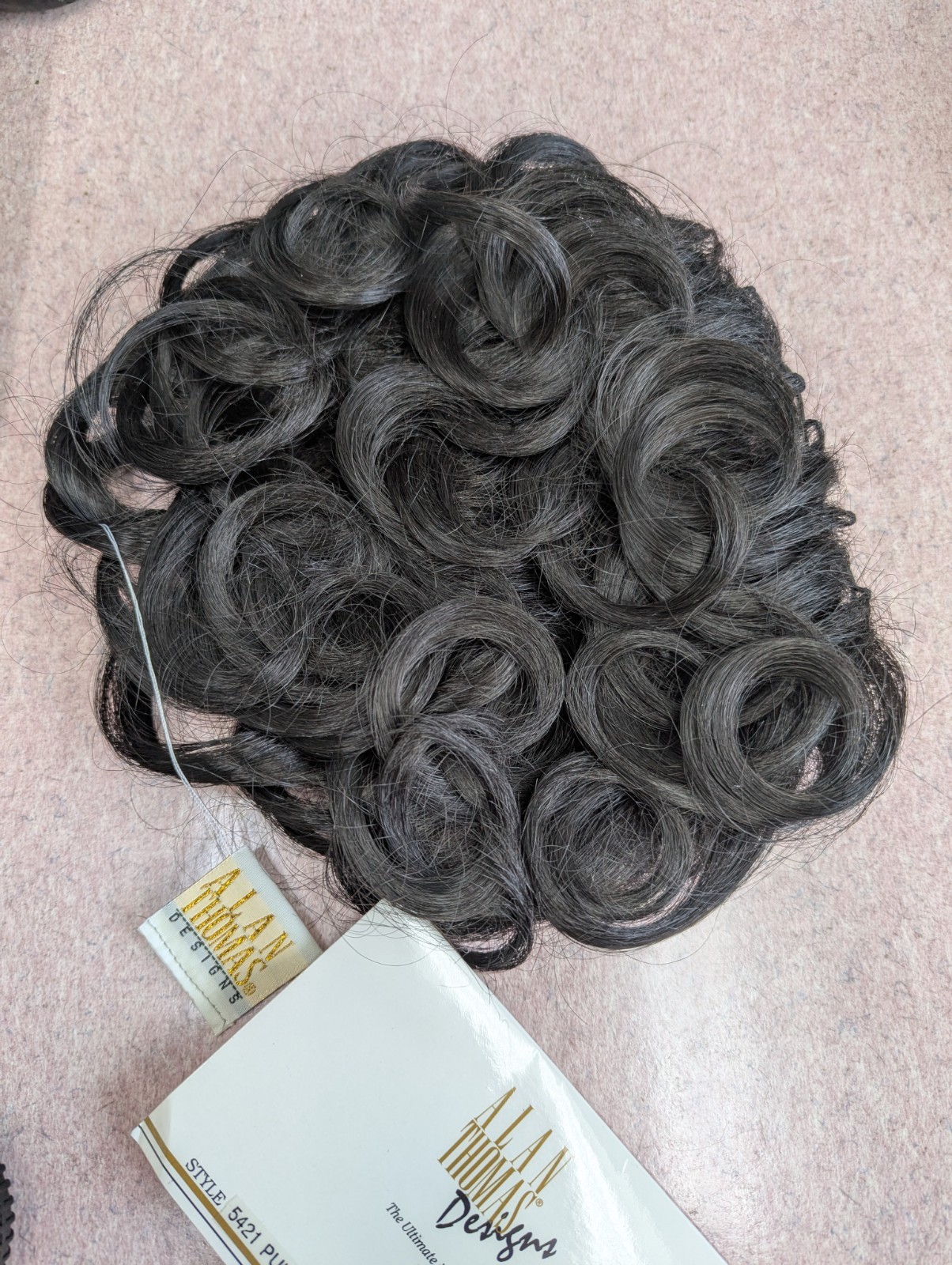 Synthetic Pull Through Wiglet Hairpiece Snap In Color Off Black #1B